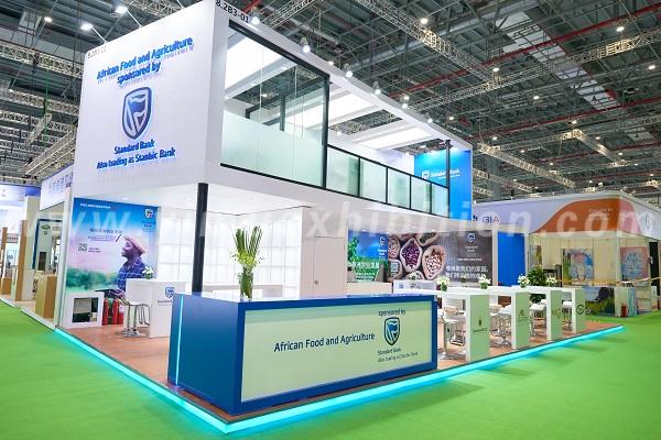 Double deck booth design in CIIE Expo