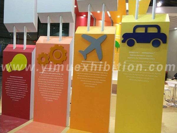 China coatings trade show displays stand builder